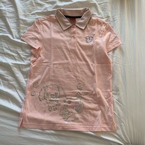 OPEN x Top Girl Pink Polo Shirt
